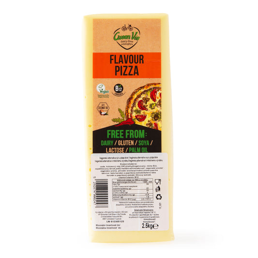 712124 Veganská alternativa sýru pizza blok 2,5 kg   GREENVIE-1