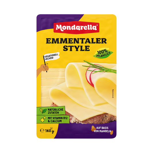 712194 Plátky s příchutí ementálu 140 g   MONDARELLA-1