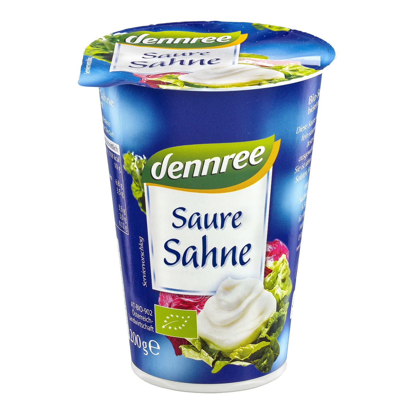 720183 Smetana zakysaná 200 g BIO  DENNREE-1