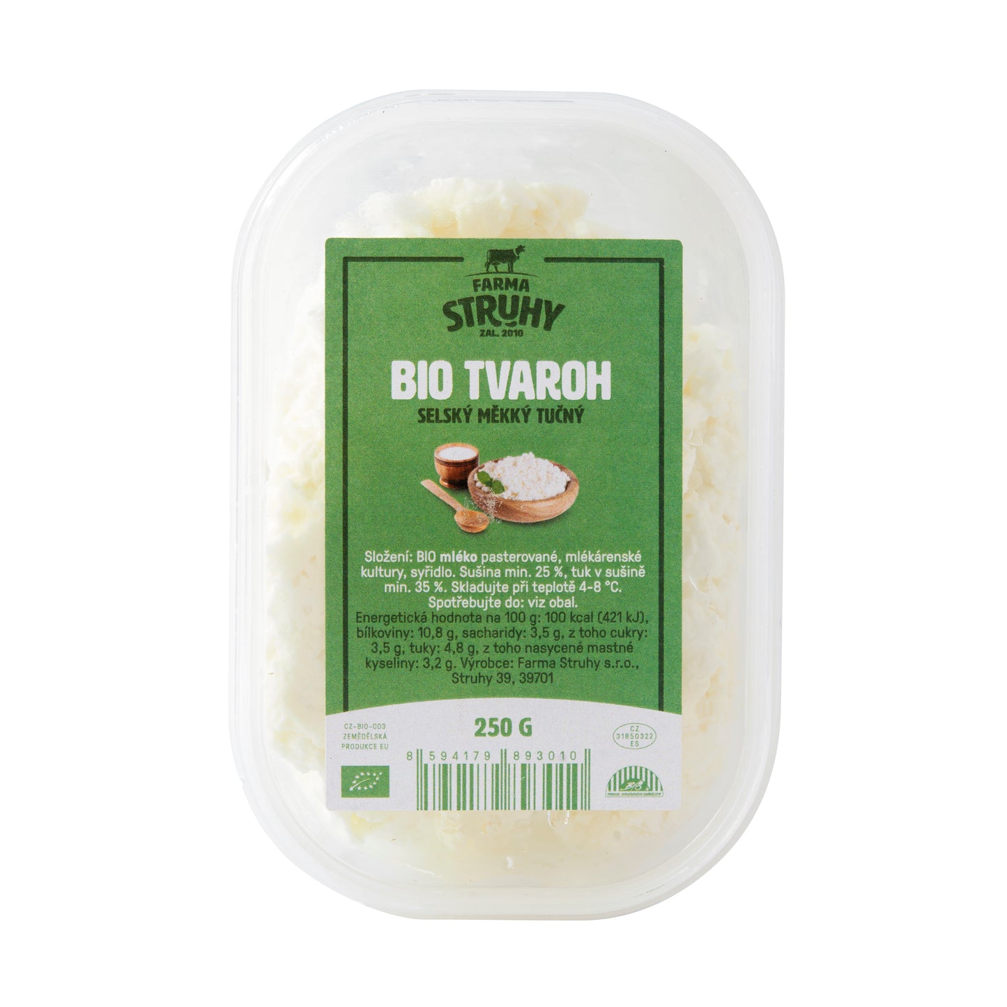 720193 Tvaroh selský měkký 250 g BIO   FARMA STRUHY-1