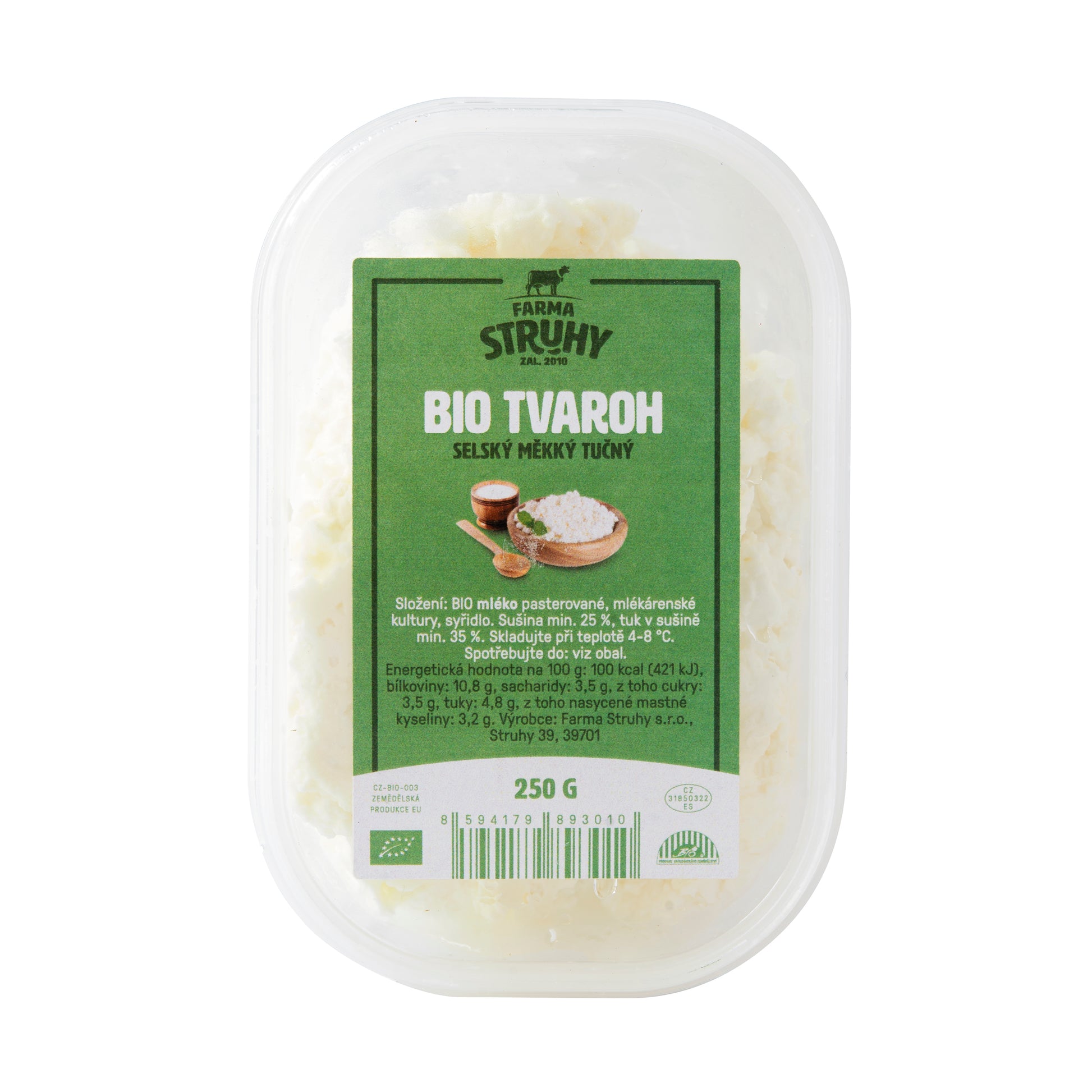 720193 Tvaroh selský měkký 250 g BIO   FARMA STRUHY-1