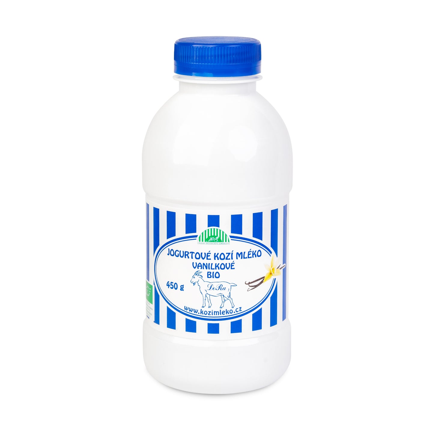 720201 Mléko kozí jogurtové vanilkové 450 g BIO   BIOFARMA DORA-1