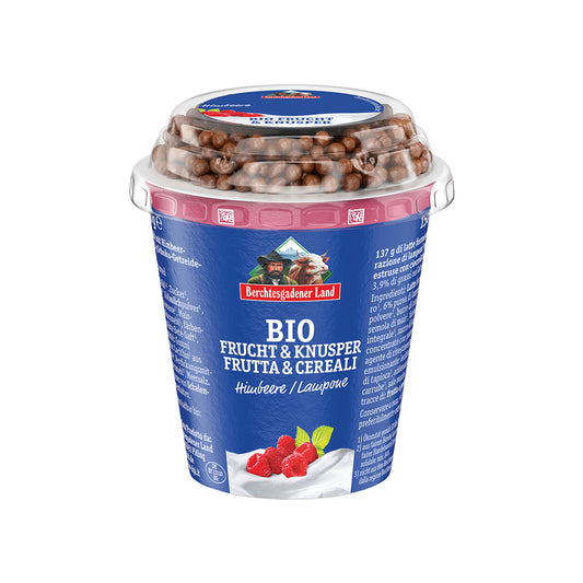 721141 Jogurt malinový s čokoládovými kuličkami 150 g BIO   BGL-1
