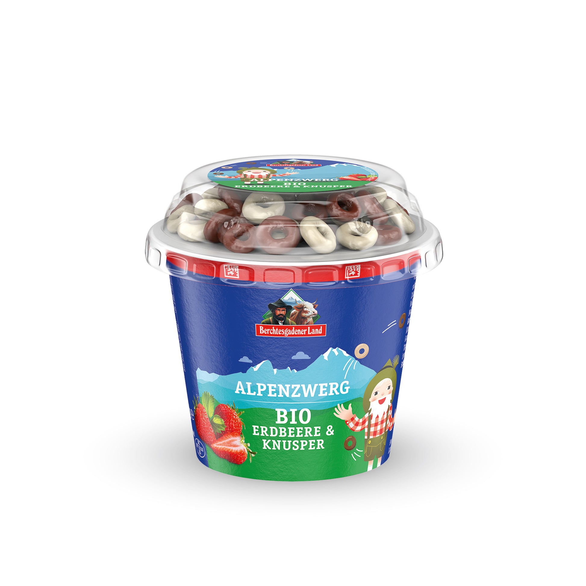 721156 Jogurt jahodový s čokoládovými kroužky 137 g BIO   BGL-1