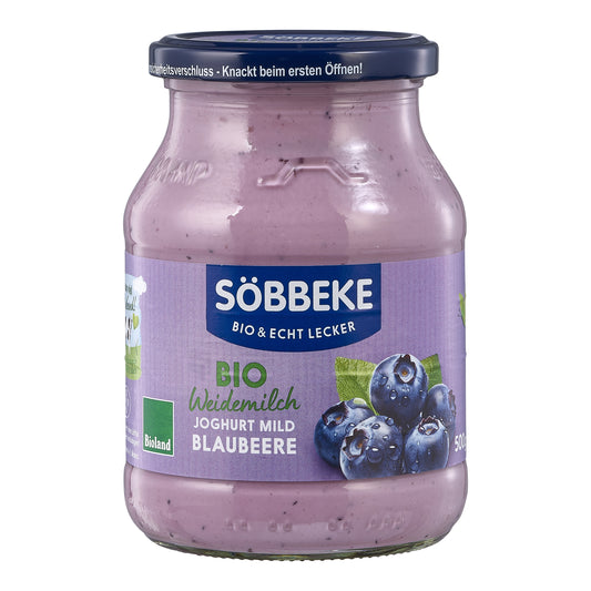721189 Jogurt borůvkový 3,8 % tuku 500 g BIO   Söbbeke