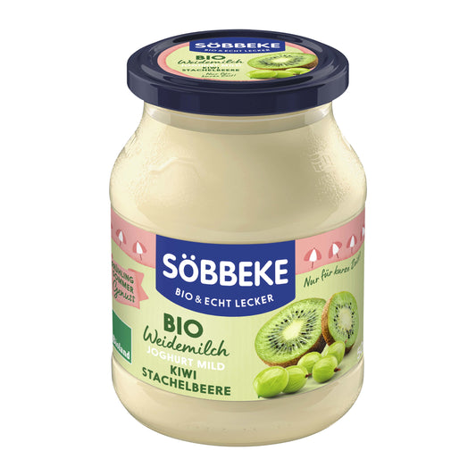 721190 Jogurt s kiwi a angreštem 3,8 % tuku 500 g BIO   Söbbeke