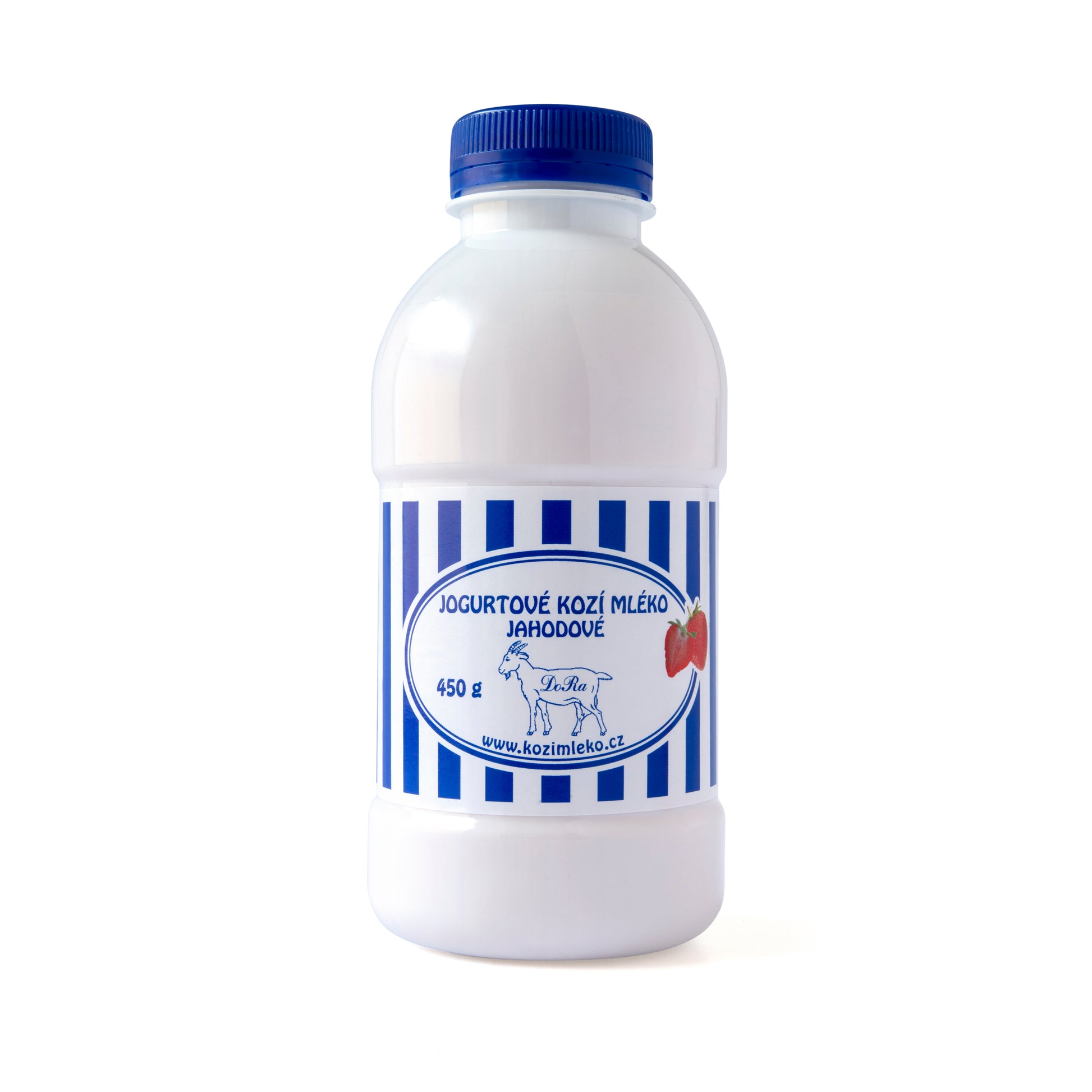 725085 Mléko kozí jogurtové jahoda 450 g   BIOFARMA DORA-1