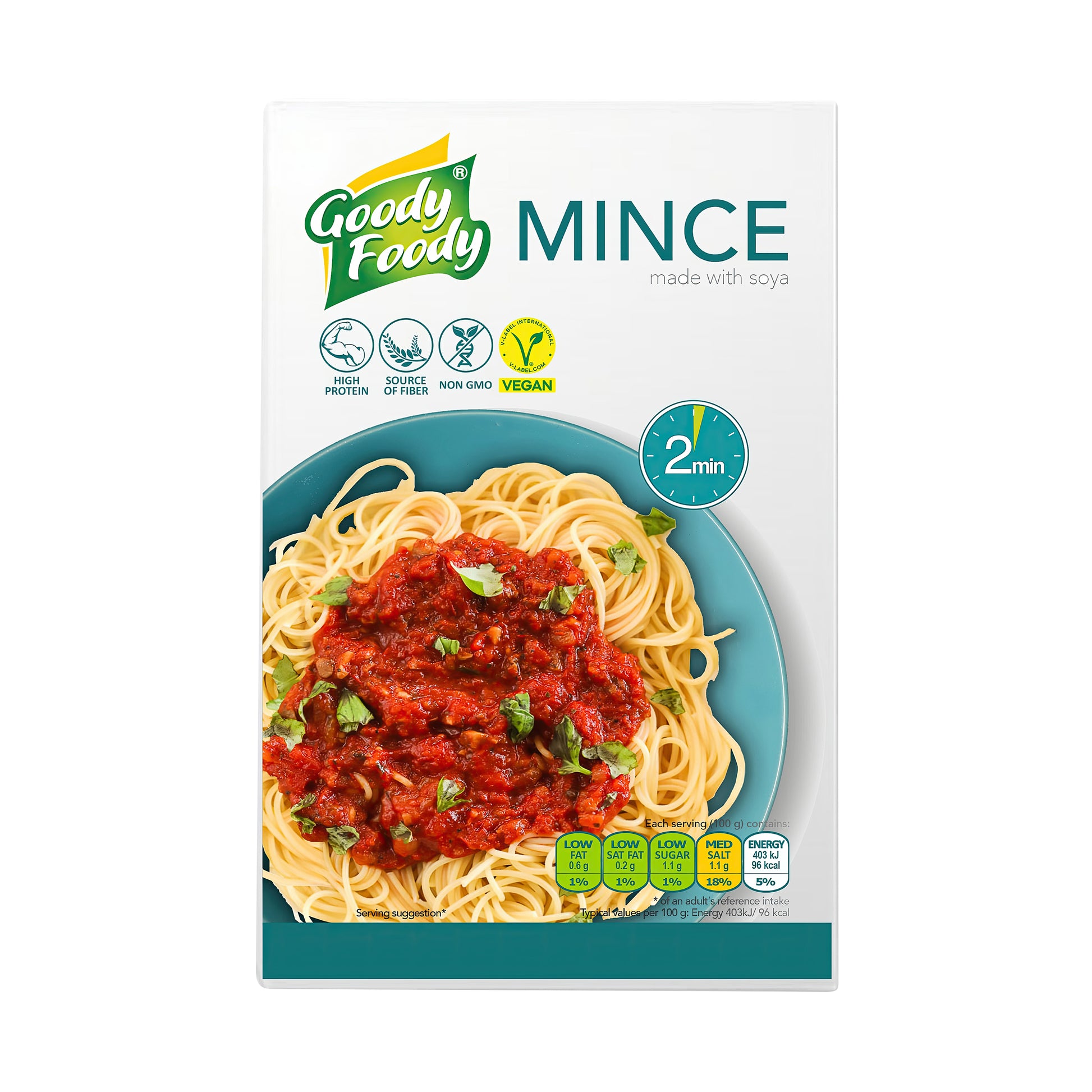 742062 Veganská alternativa sójové mleté ochucené 200 g   GOODY FOODY-1