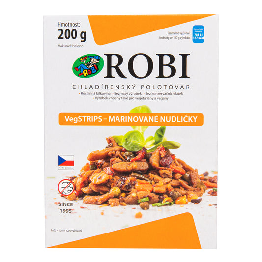 742106 VegSTRIPS- marinované nudličky 200 g   ROBI-1