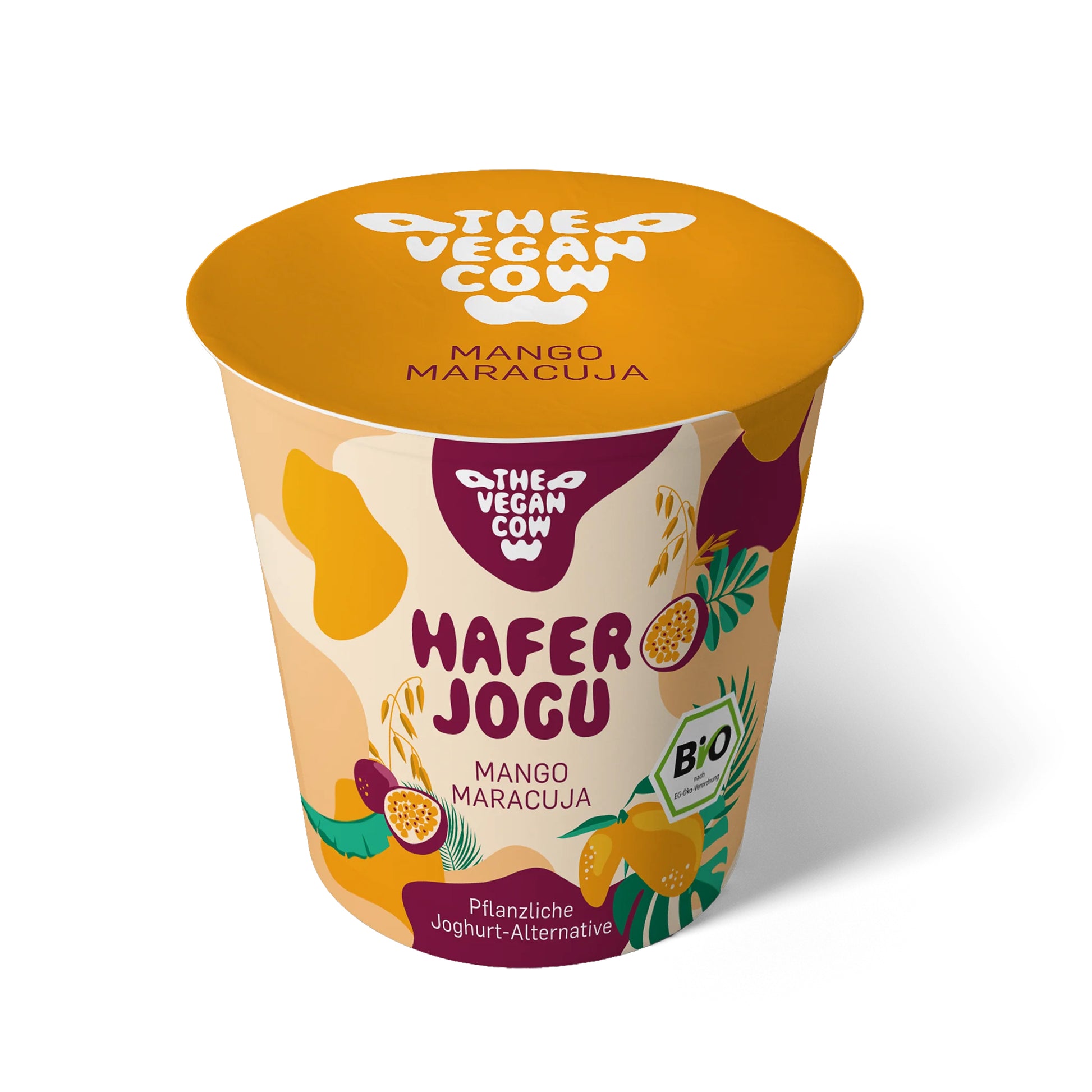 750024 Dezert ovesný fermentovaný s mangem a marakujou 150 g BIO   THE VEGAN COW-1