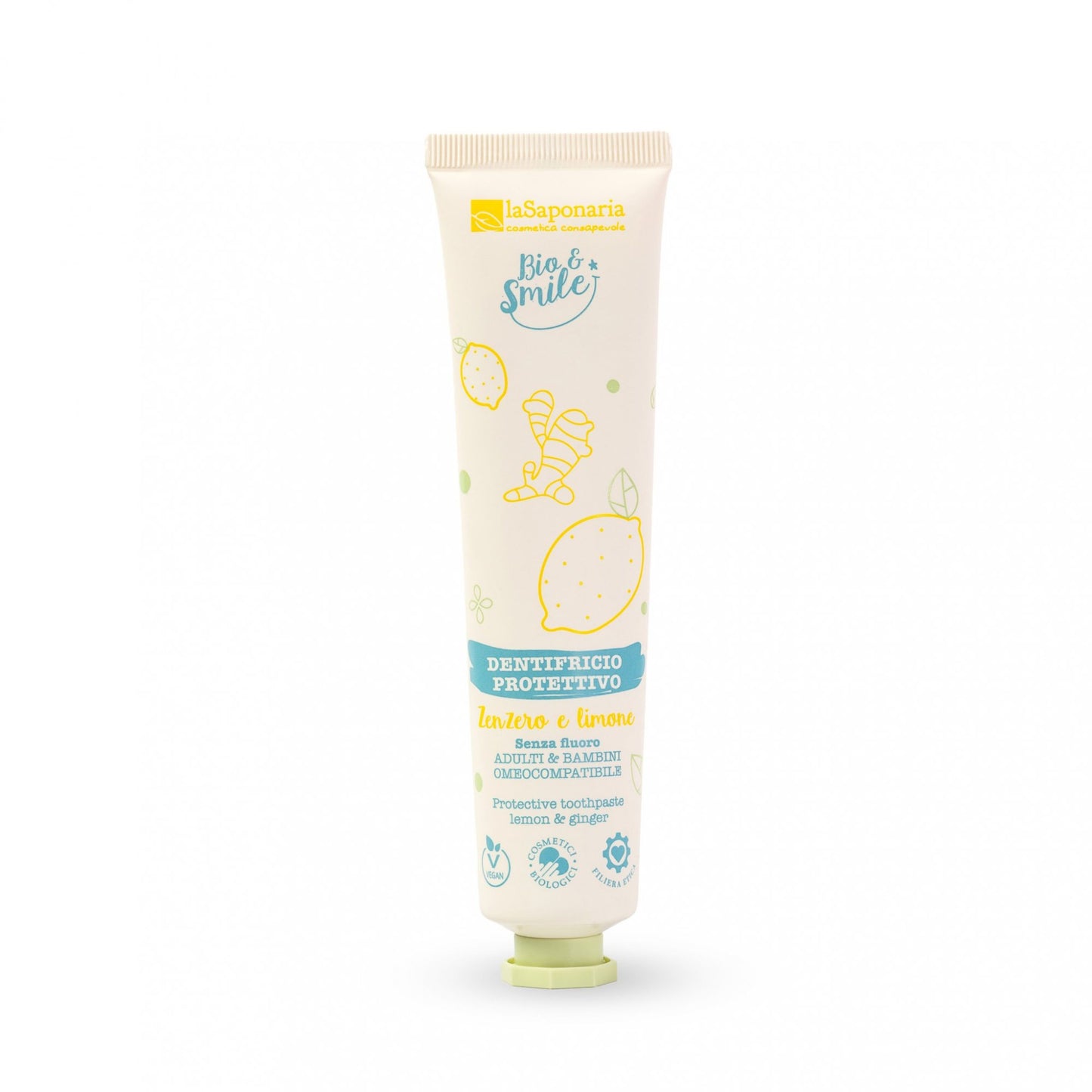 Pasta zubní ochranná - zázvor a citrón 75 ml BIO   LA SAPONARIA