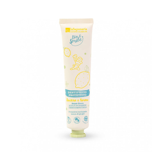 Pasta zubní ochranná - zázvor a citrón 75 ml BIO   LA SAPONARIA
