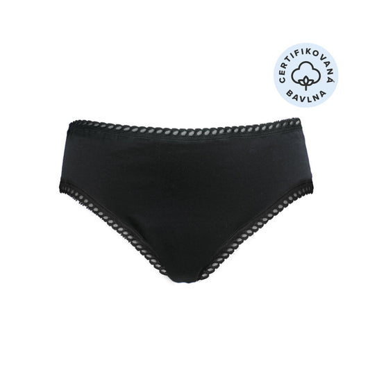 900038 Kalhotky menstruační Panty na střední menstruaci - černé S   ANAÉ BY ECODIS-1