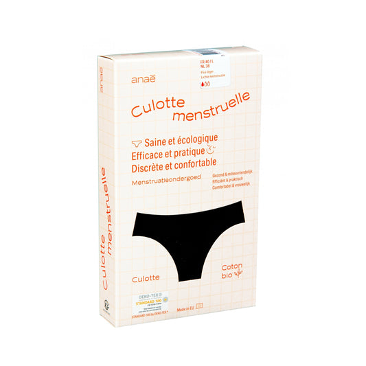 900040 Kalhotky menstruační Panty na střednímenstruaci - černé L   ANAÉ BY ECODIS-1