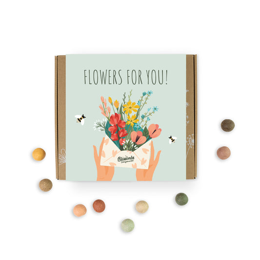 900122 Bomby semínkové - Dárkový box Kytice 9 ks   BLOSSOMBS-1