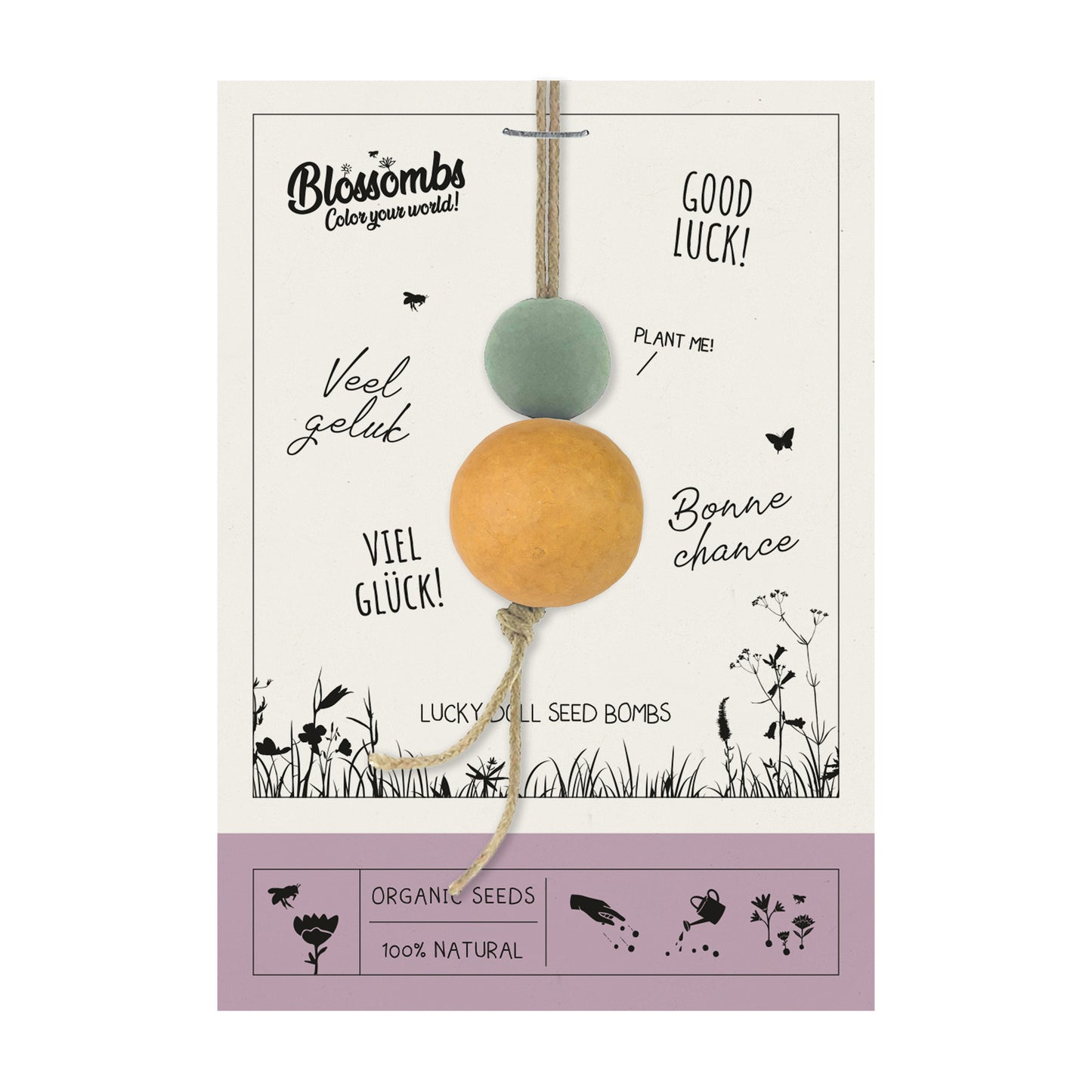 900126 Bomby semínkové - Drobný dáreček - Panenka pro štěstí 2 ks   BLOSSOMBS-1