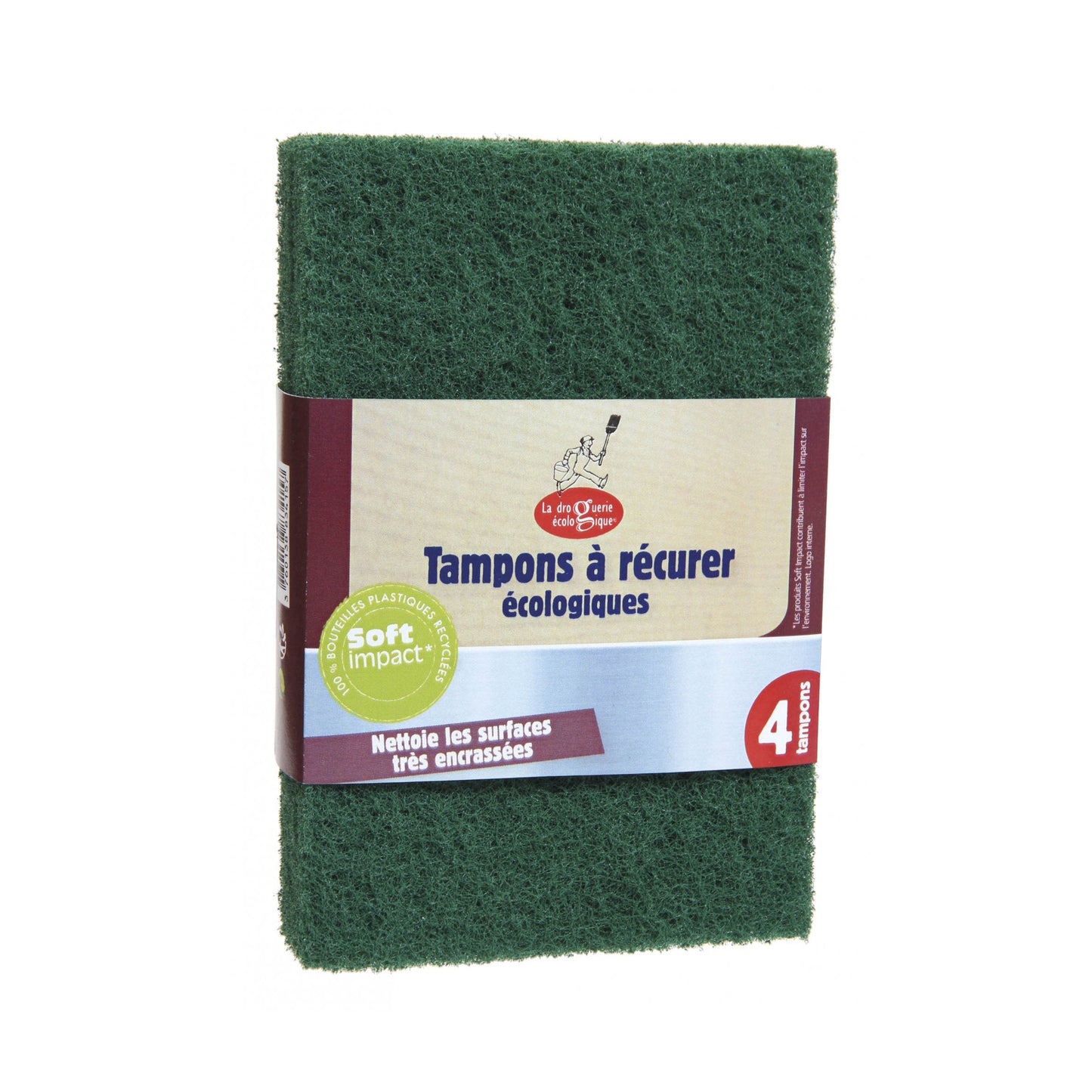 900483 Houbičky na špinavé povrchy drsnější 4 ks   LA DROGUERIE ECOLOGIQUE BY ECODIS-1