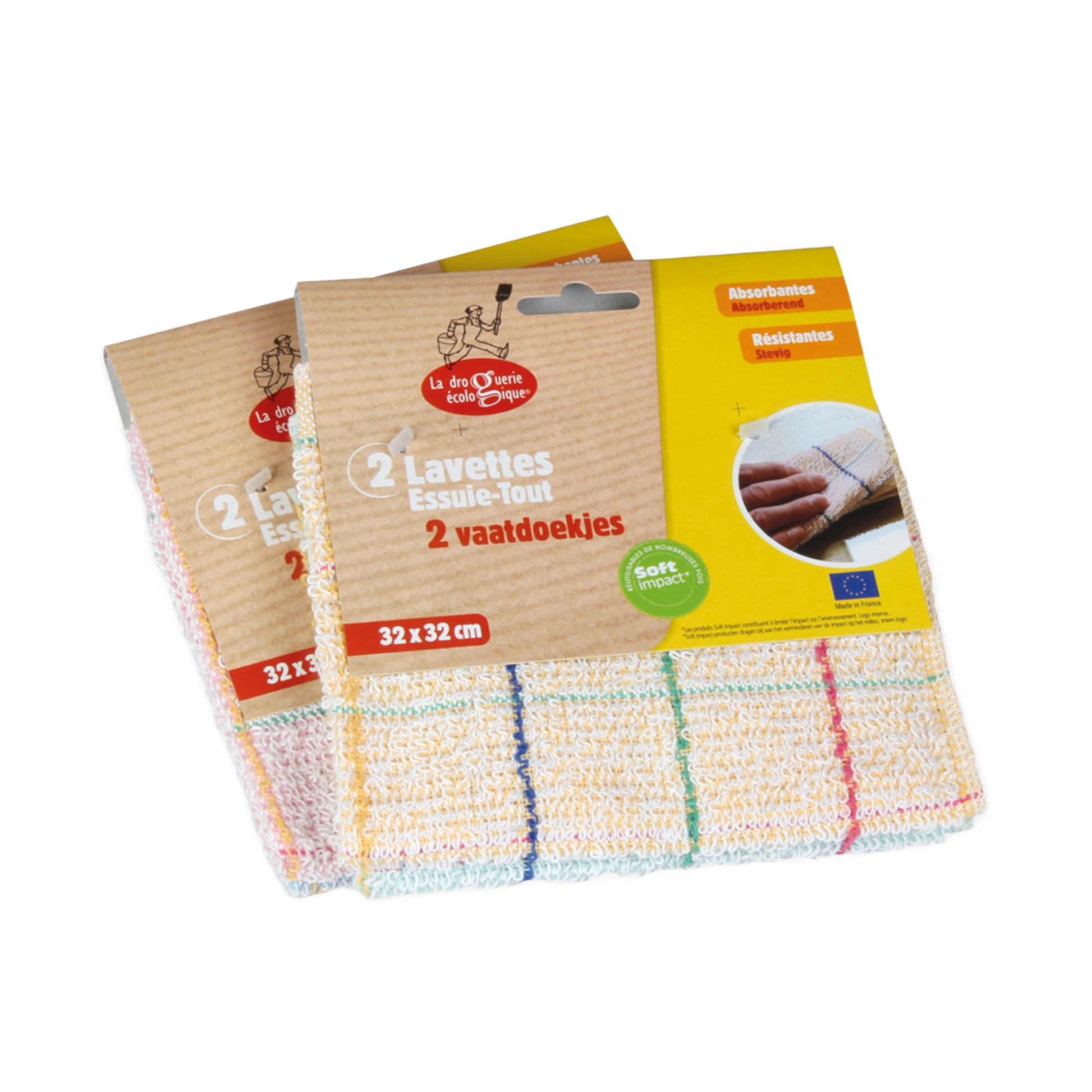 900495 Sada univerzálních utěrek z recyk. vláken 2 ks  LA DROGUERIE ECOLOGIQUE BY ECODIS-1