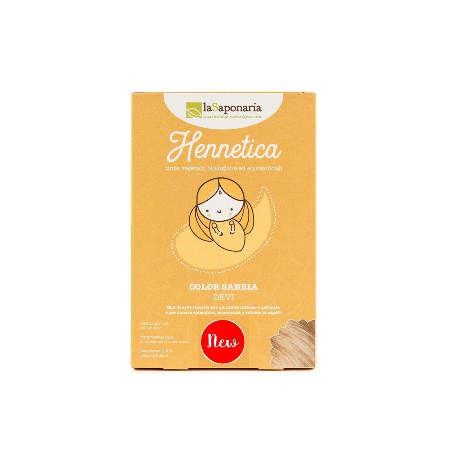 900600 Barva přírodní na vlasy Devi - písek 100 g BIO   LA SAPONARIA-1