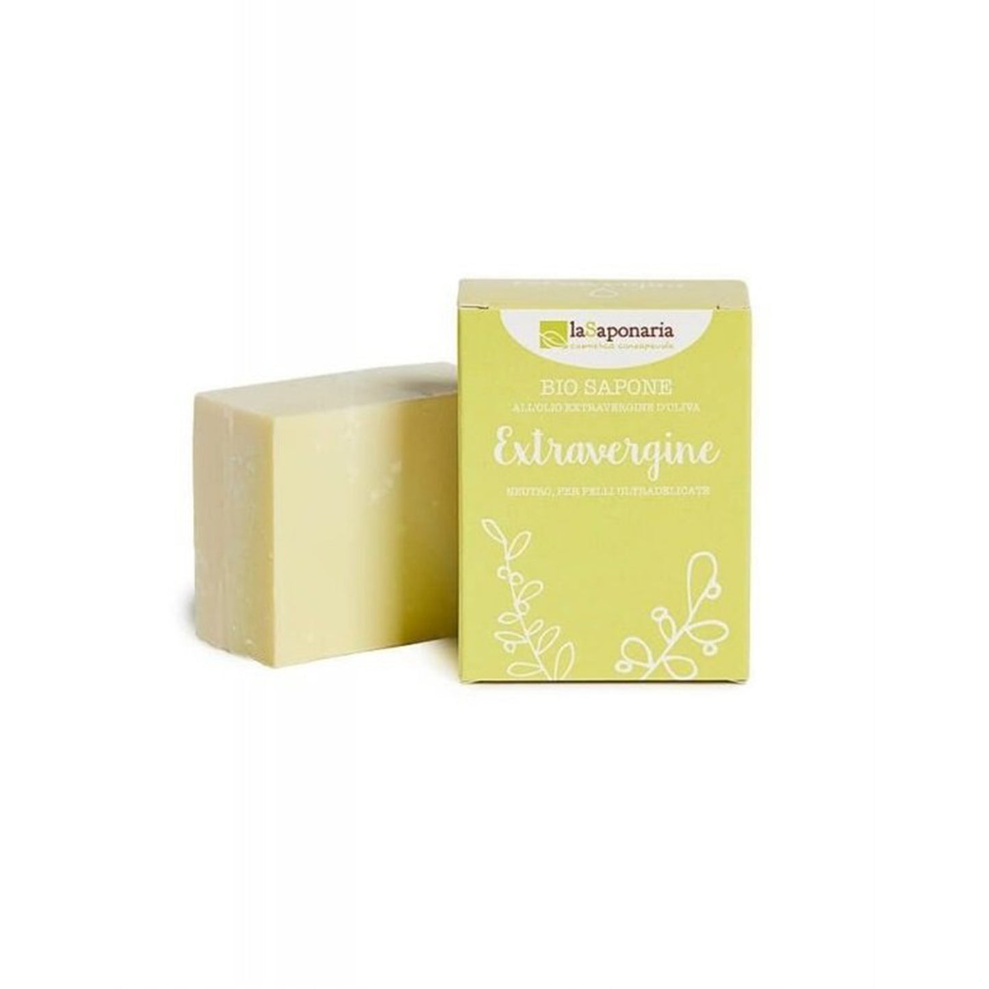 900639 Mýdlo tuhé olivové - neutrální 100 g BIO   LA SAPONARIA-1