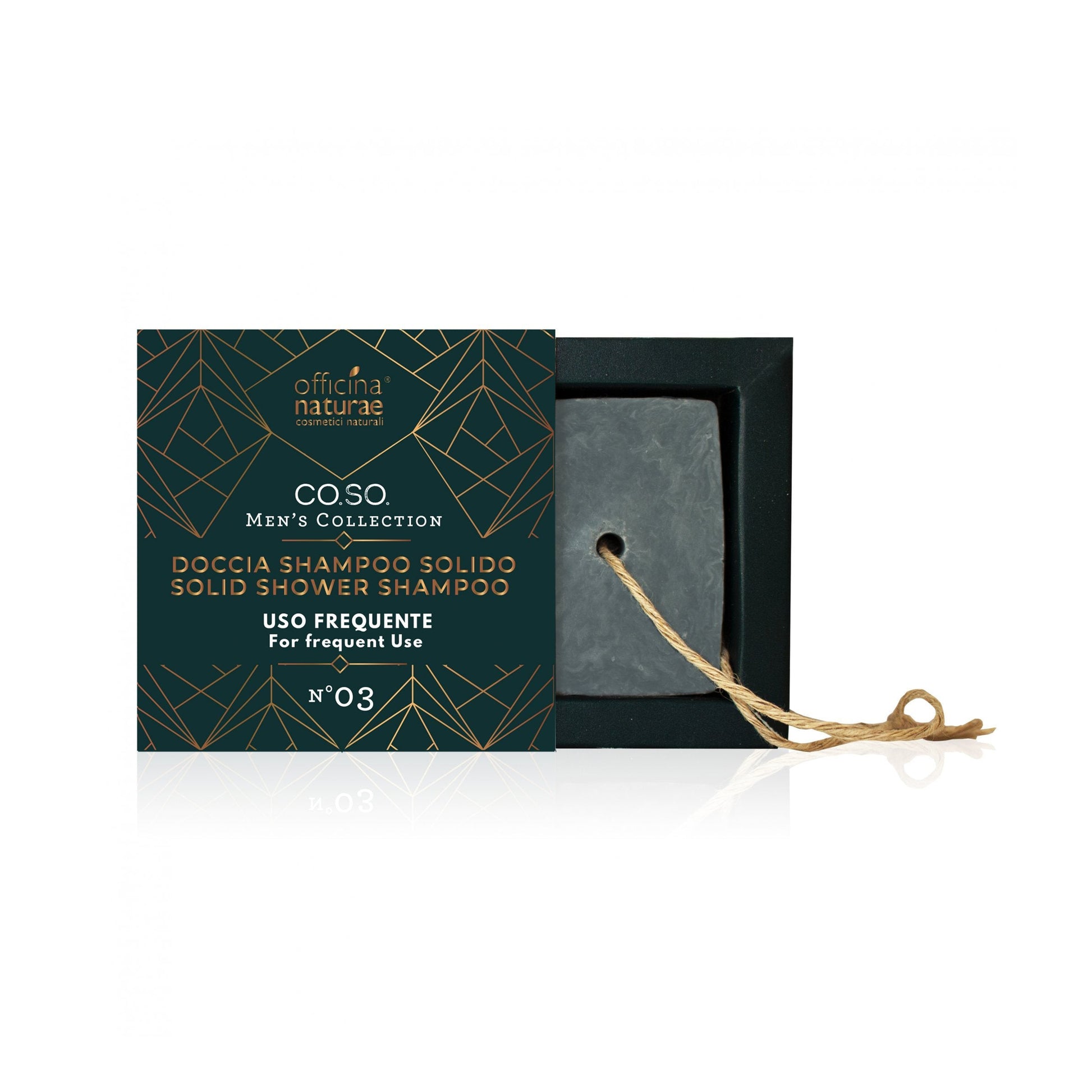 900750 Šampon pánský sprchový na vlasy i tělo tuhý N°03 50 g   OFFICINA NATURAE  -1