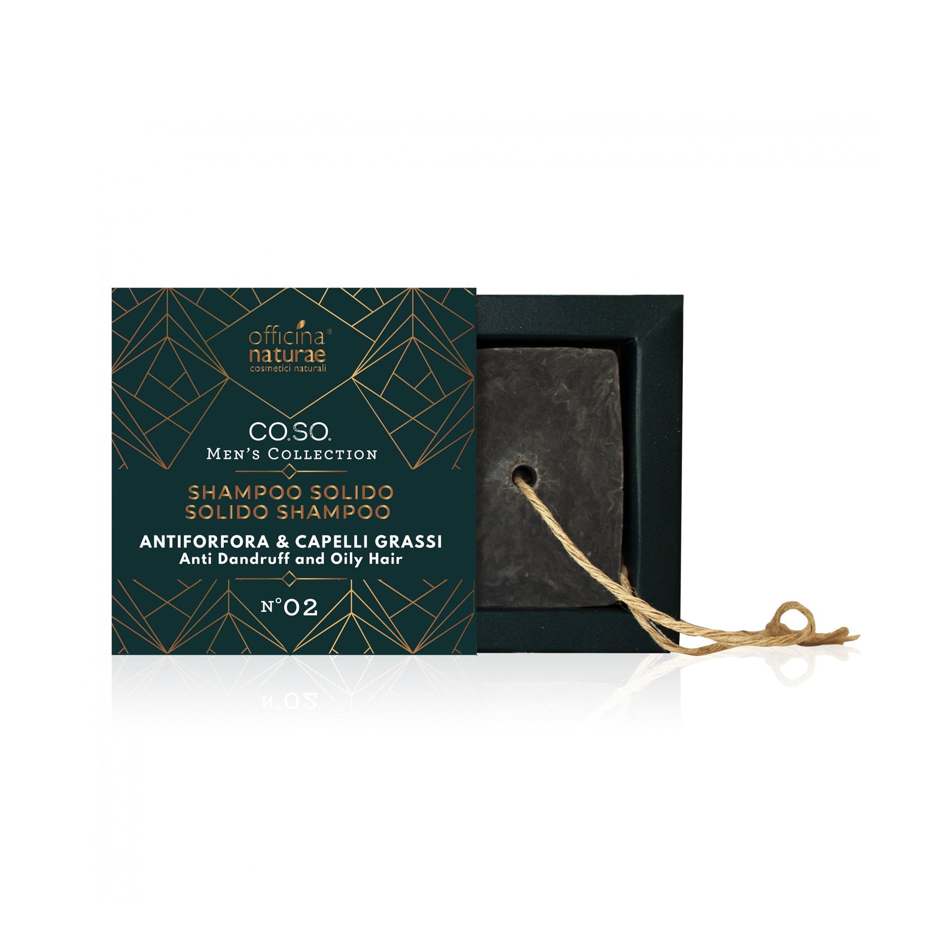900792 Šampon pánský proti lupům na mastné vlasy tuhý N°02 50 g   OFFICINA NATURAE-1