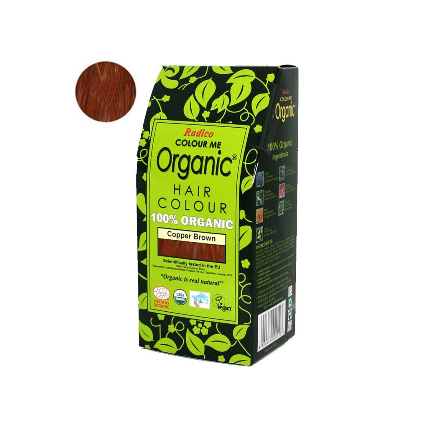 900877 Barva přírodní na vlasy - měděná hnědá 100 g BIO   RADICO-1