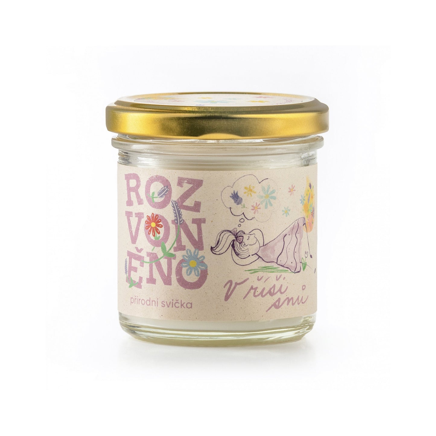 900920 Svíčka vonná - V říši snů 130 ml   ROZVONĚNO-1