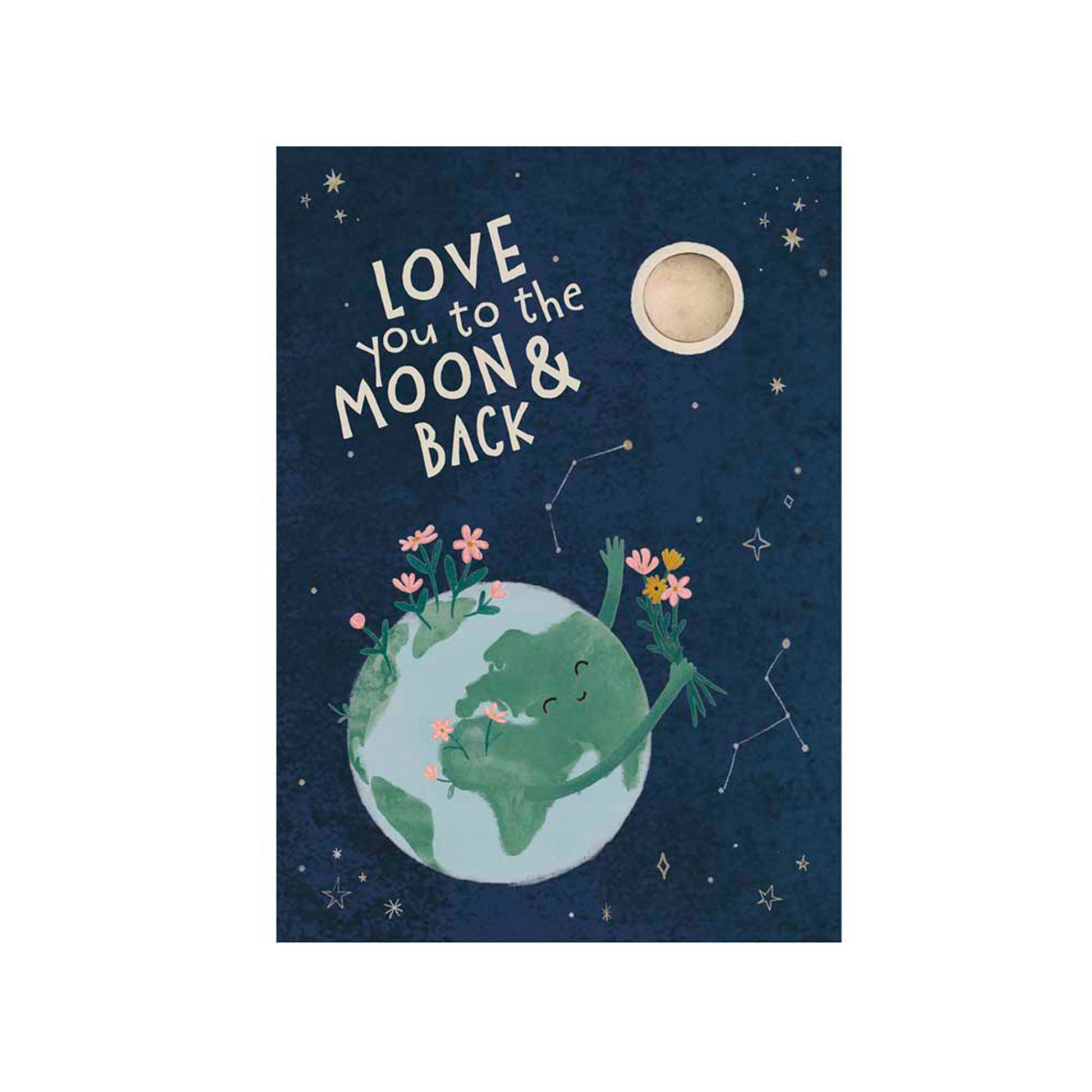 901179 Bomby semínkové karta - Miluji tě až na měsíc a zpět 1 ks   BLOSSOMBS-1