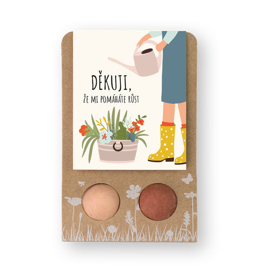 901183 Bomby semínkové drobný dáreček - Děkuji, že mi pomáháte růst 2 ks   BLOSSOMBS-1
