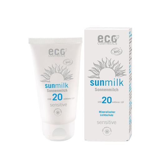 901191 Mléko opalovací Sensitive bez parfemace SPF 20 75 ml BIO   ECO COSMETICS-1