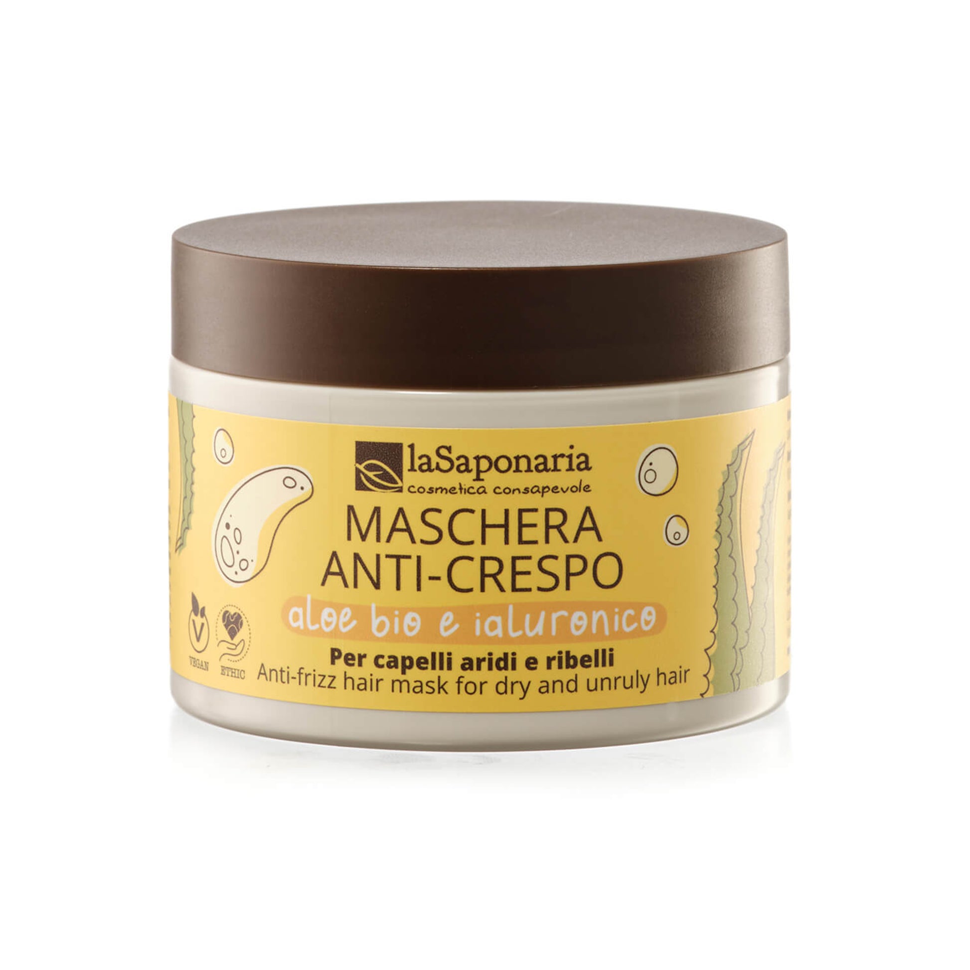901267 Maska proti krepatění vlasů s Aloe vera a kyselinou hyaluronovou 200 ml   LA SAPONARIA-1