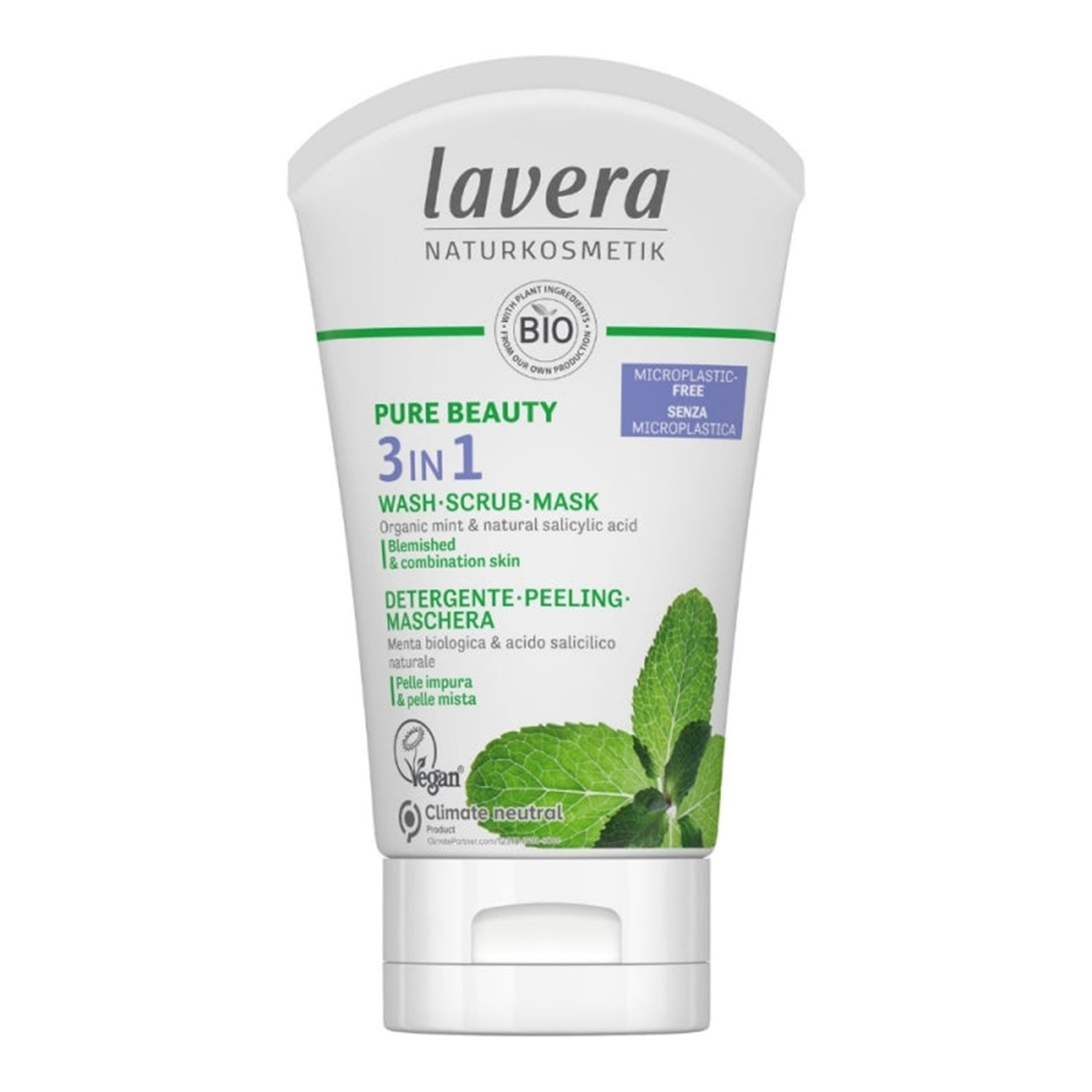 901722 Gel čisticí, peeling a maska 3v1 Pure Beauty 125 ml BIO   LAVERA-1