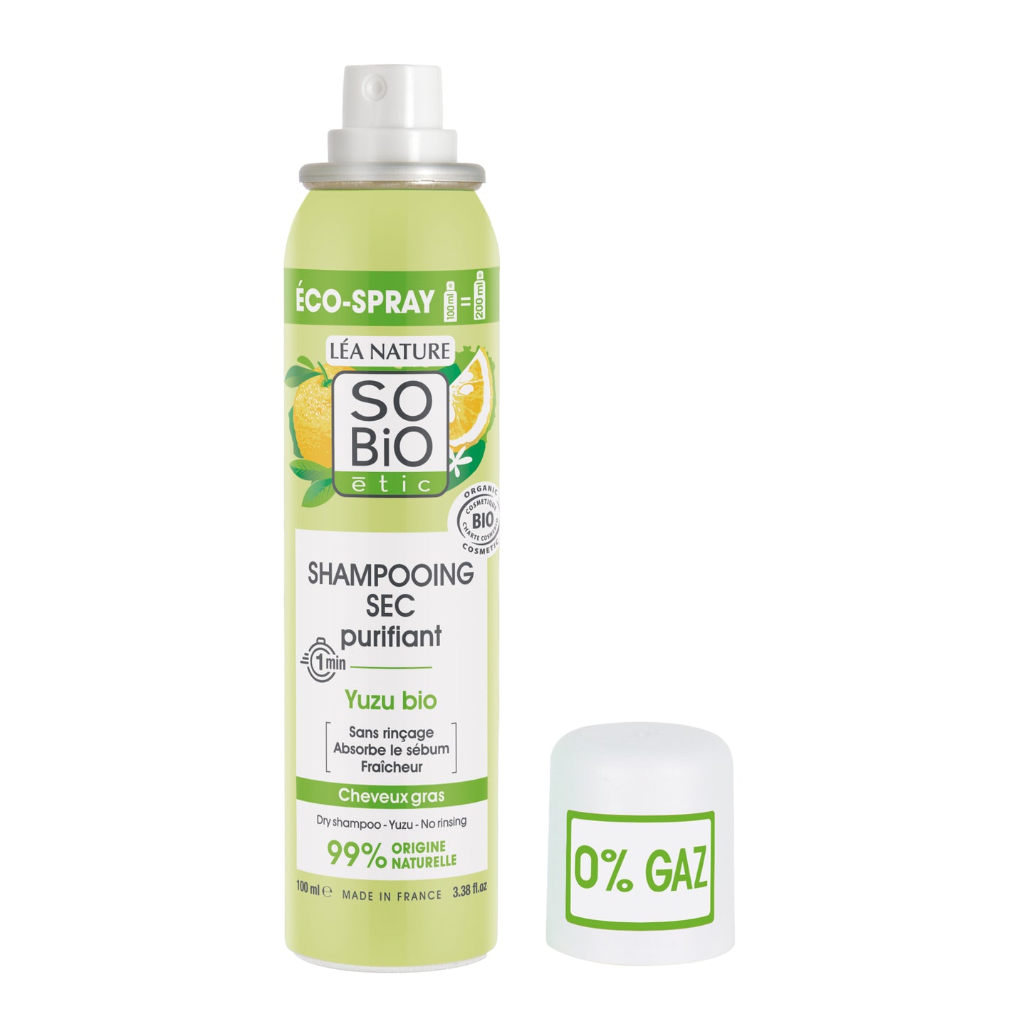 901737 Šampon suchý čisticí ve spreji s Yuzu 100 ml BIO   SO’BiO étic -1