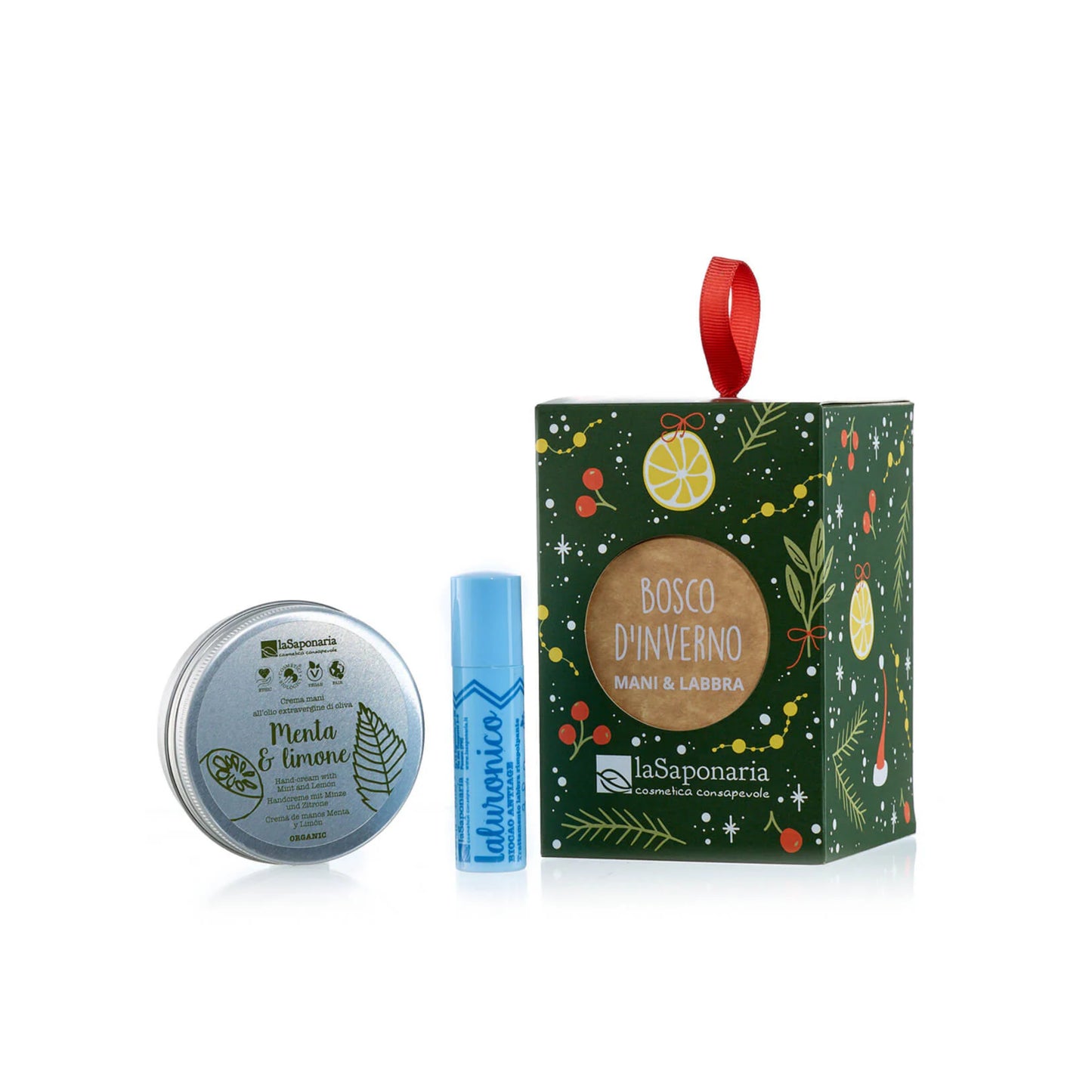 901812 Sada dárková pro péči o rty a ruce - Zimní les   LA SAPONARIA-1
