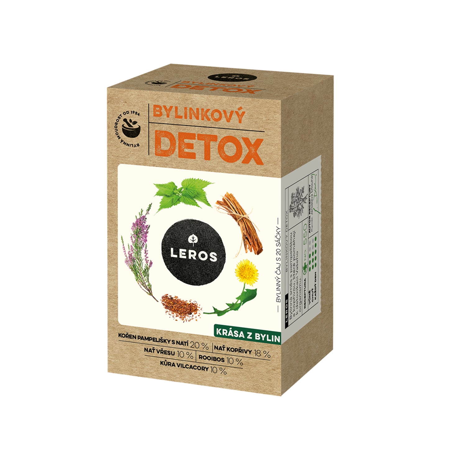 901901 Čaj bylinný Bylinkový detox 20 sáčků 30 g   LEROS-1