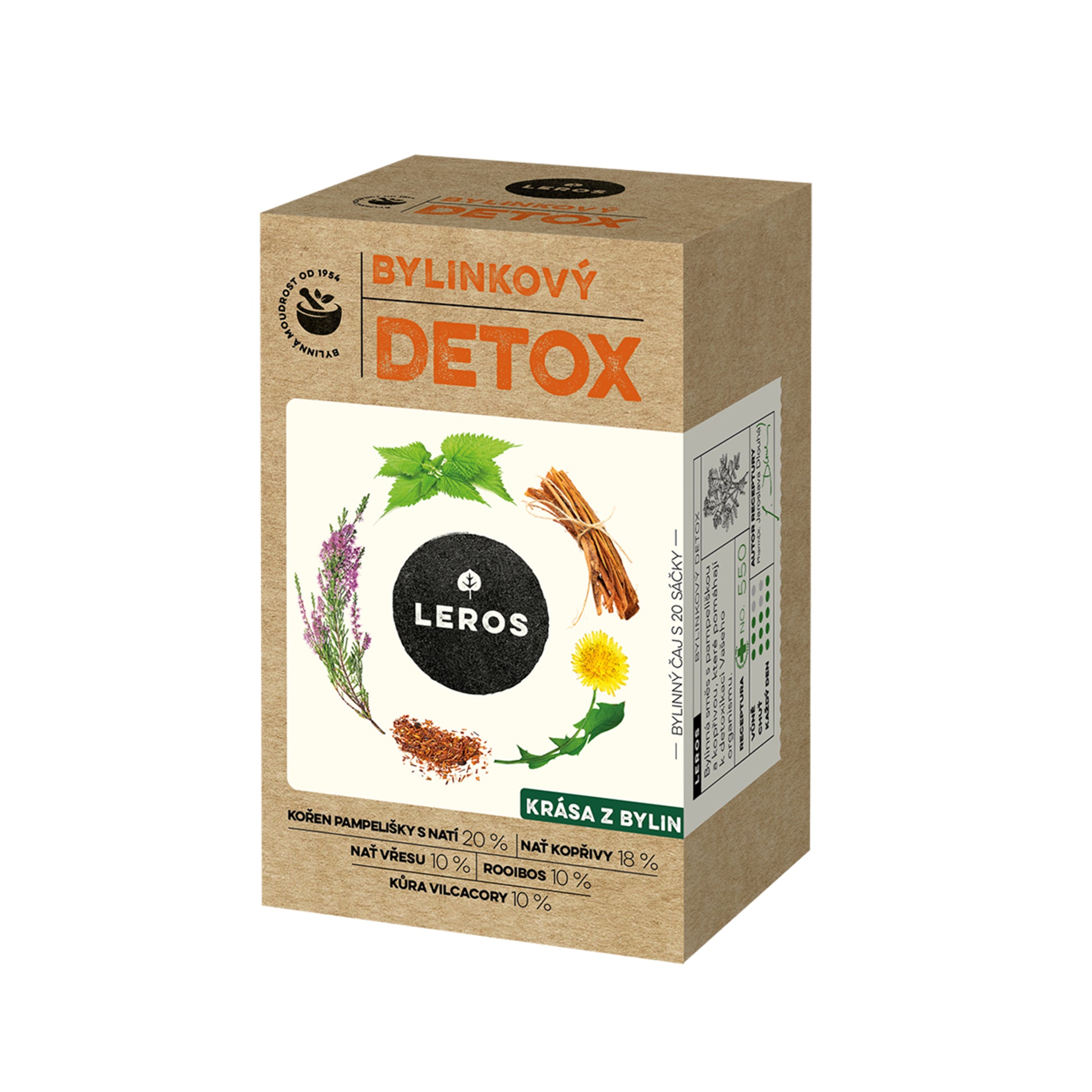 901901 Čaj bylinný Bylinkový detox 20 sáčků 30 g   LEROS-1