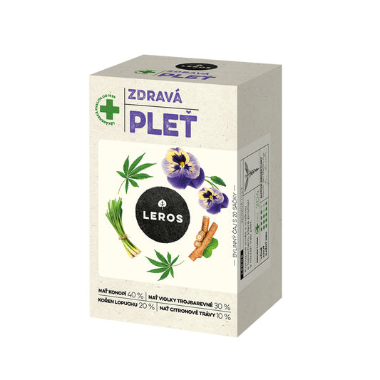 901915 Čaj bylinný Zdravá pleť 20 sáčků 30 g   LEROS-1