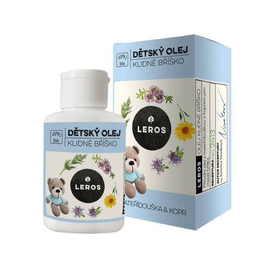 901930 Olej dětský na klidné bříško 60 ml BIO   LEROS-1