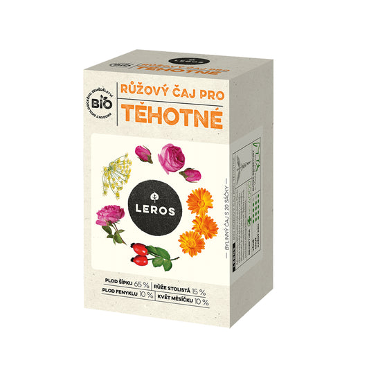 901947 Čaj růžový pro těhotné 20 sáčků 40 g BIO   LEROS-1