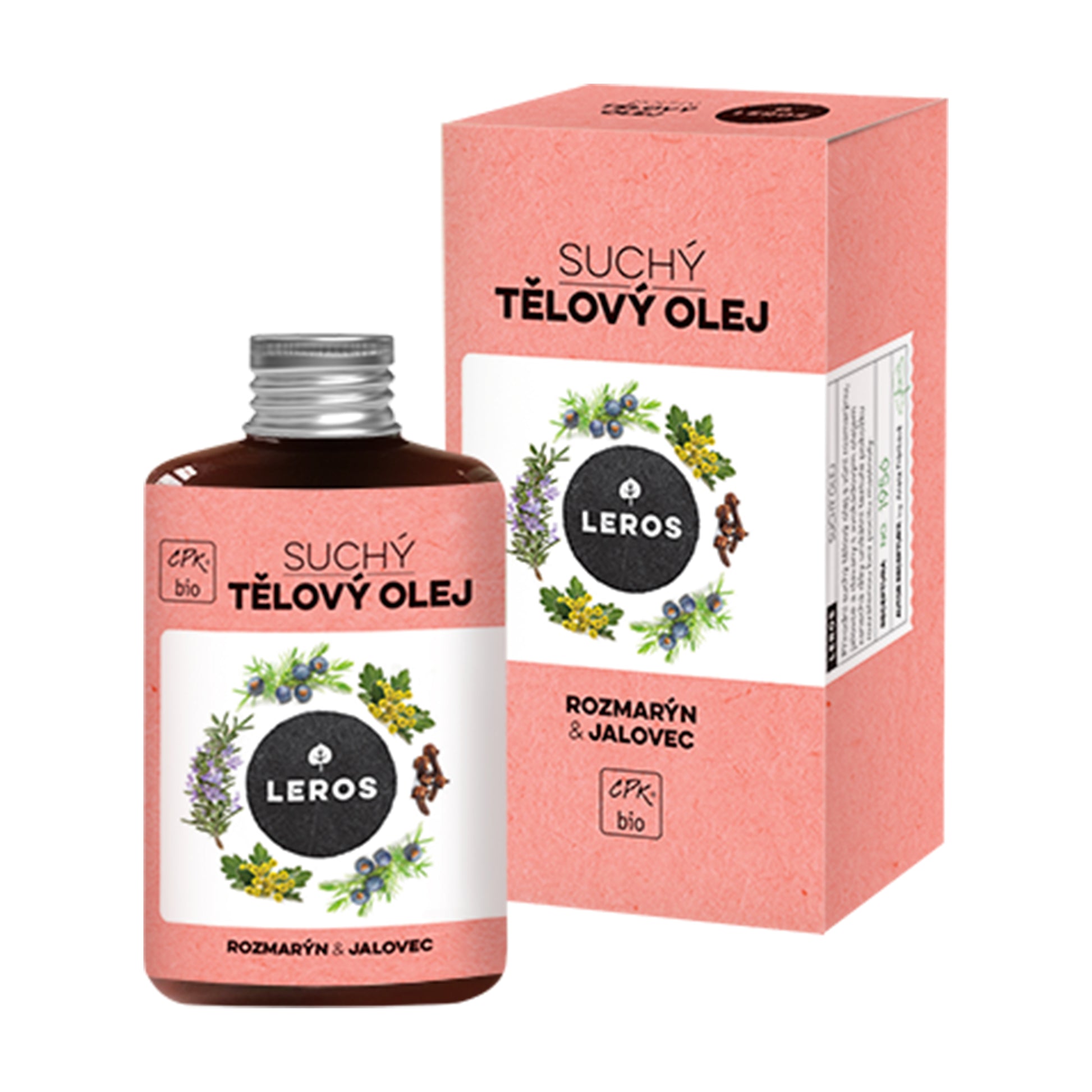 901956 Olej suchý tělový Rozmarýn & jalovec 100 ml BIO   LEROS-1