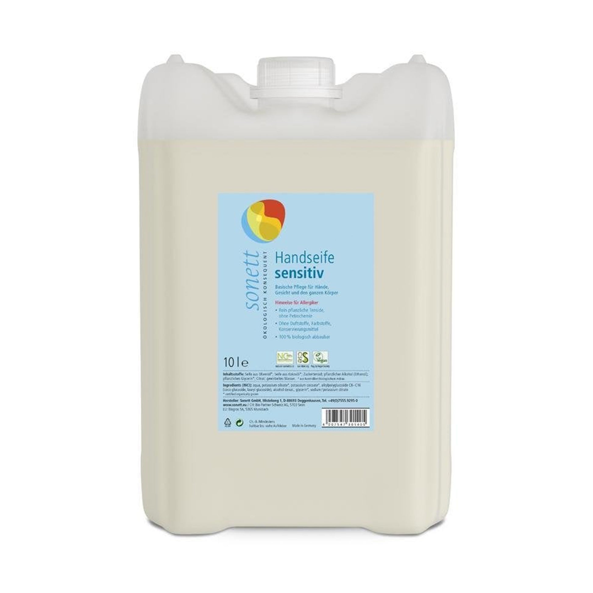 902131 Mýdlo tekuté Sensitive 10 l BIO   SONETT-1