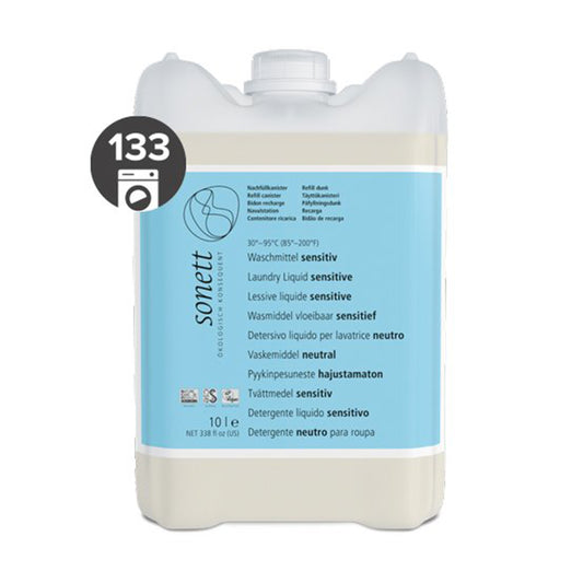902141 Gel prací tekutý univerzální na bílé i barevné prádlo Sensitive 10 l   SONETT -1