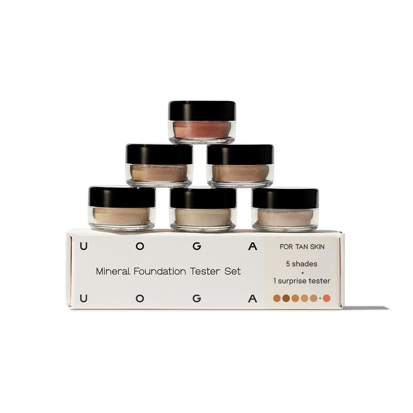 902337 Sada testerů Minerální make-up Tan 6 x 0,7 g   UOGA UOGA-1