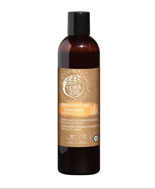 903287 Gel sprchový Esence radosti - Pomeranč & lavandin 300 ml   TIERRA VERDE