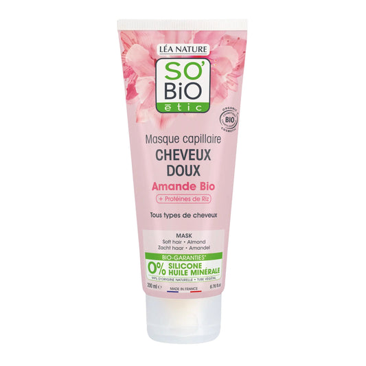 903487 Maska a péče bezoplachová 2v1 s mandlovým mlékem a rýžovými proteiny 200 ml BIO   SO’BiO étic