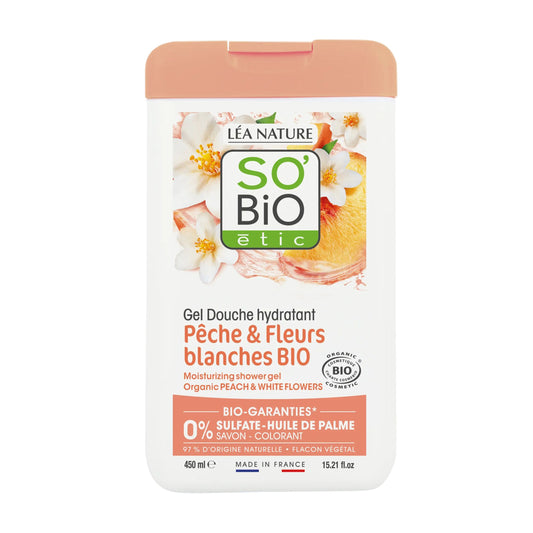 903495 Gel sprchový s broskví a bílými květy 450 ml BIO   SO’BiO étic