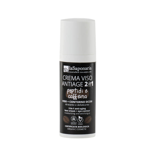 903807 Krém pánský Antiage 2v1 na tvář i oční okolí s peptidy a kofeinem 50 ml BIO   LA SAPONARIA-1