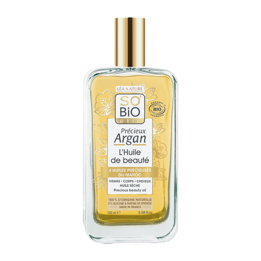 903826 Olej pěstící na tělo, tvář i vlasy 100 ml BIO Précieux Argan   SO’BiO étic-1