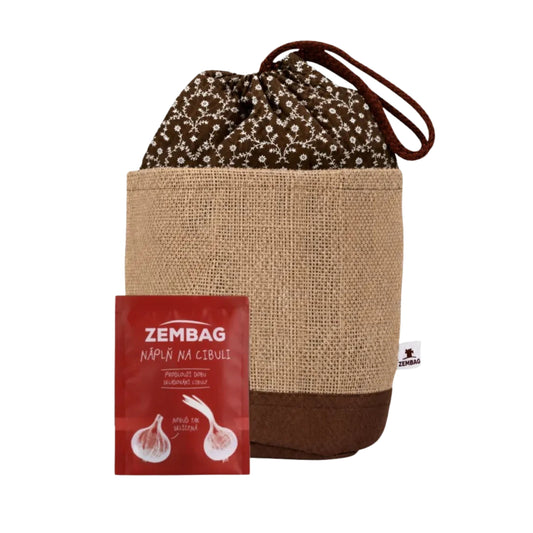 903906 Pytel na 2 kg cibule - čokoládový s květinou   ZEMBAG-1